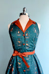 Forest Portrait Betty Lou Dress in Teal by Heart of Haute
