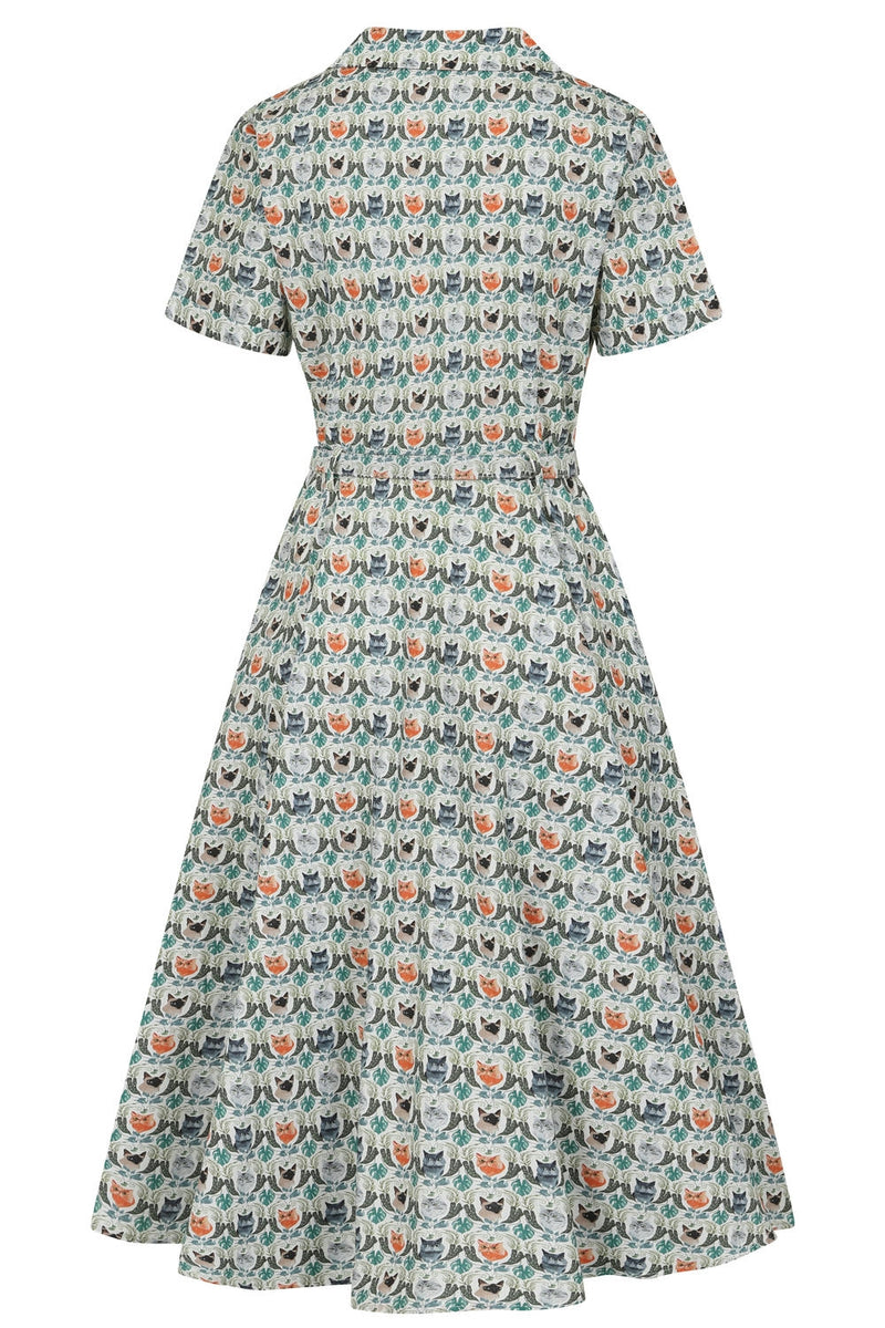 cat shirt dress GINGERAIN French Ruffle Shirt Dress for Cats