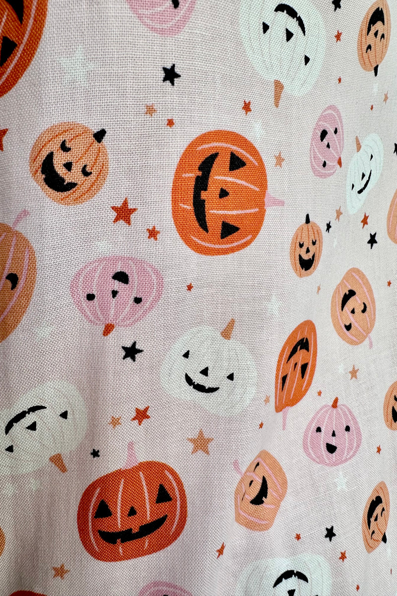 Pink Jack O' Lantern Bow Top by Retrolicious