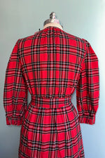 Red Plaid Shirtwaist Yanis Dress