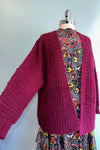 Dark Red Super Soft Open Cardigan by Molly Bracken