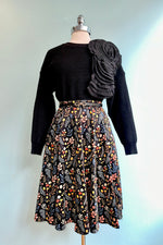 Black Rosette Sweater by Molly Bracken