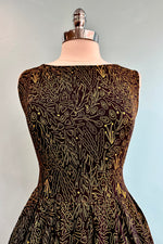 Black and Gold Coral Reefs Lily Dress by Miss Lulo