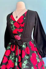 Red Roses Dolce Vita Dress by Hell Bunny