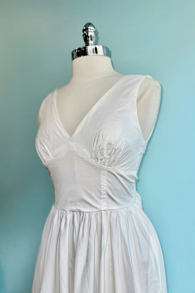 White Lysandra Midi Dress by Timeless London