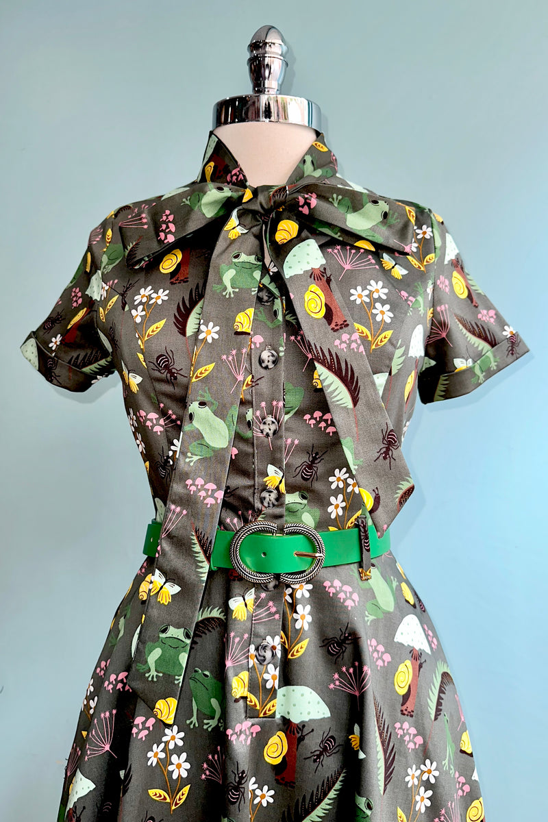 Frogs Knee-Length Shirtwaist Dress by Eva Rose
