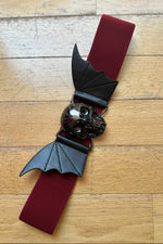 Storm Skull Belt in Burgundy by Banned