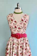 Pink Floral Lysandra Midi Dress by Timeless London