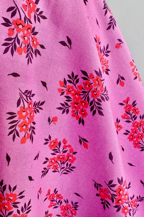 Helio Ditsy Floral Lavender Circle Skirt by Heart of Haute