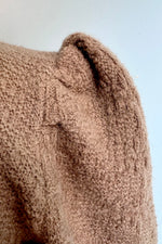 Structured Puff Sleeve Sweater in Khaki by Lili Sidonio