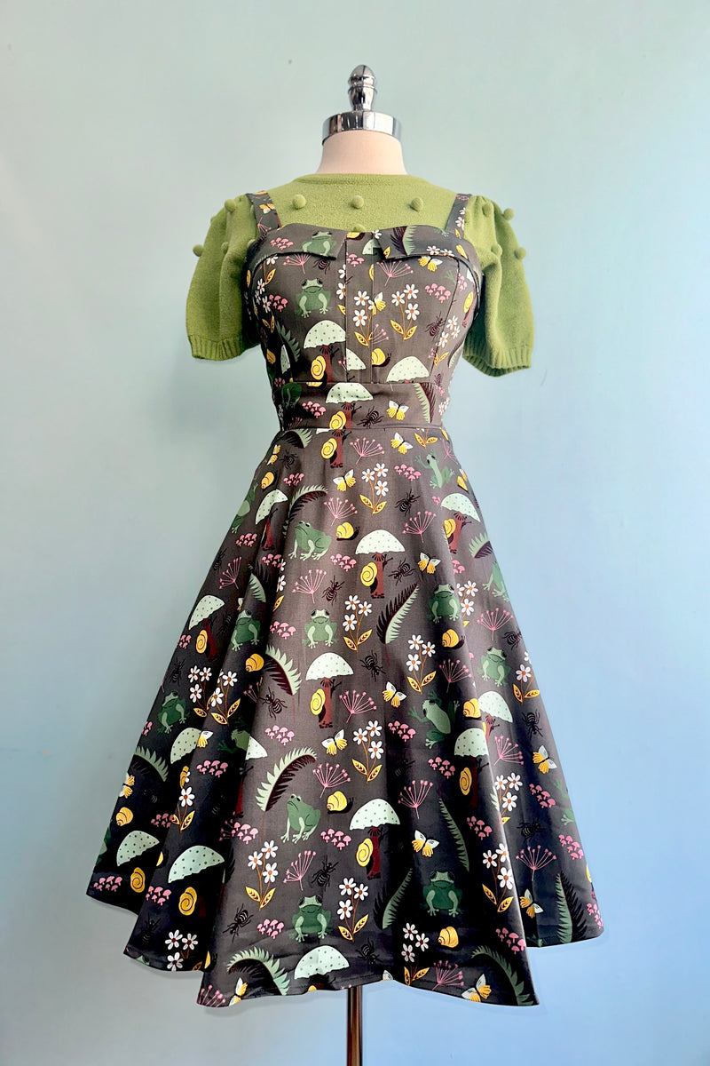 Frogs Longer Length Fold-Over Dress by Eva Rose X-Large Frogs Longer Length Fold-Over Dress by Eva Rose X-Large