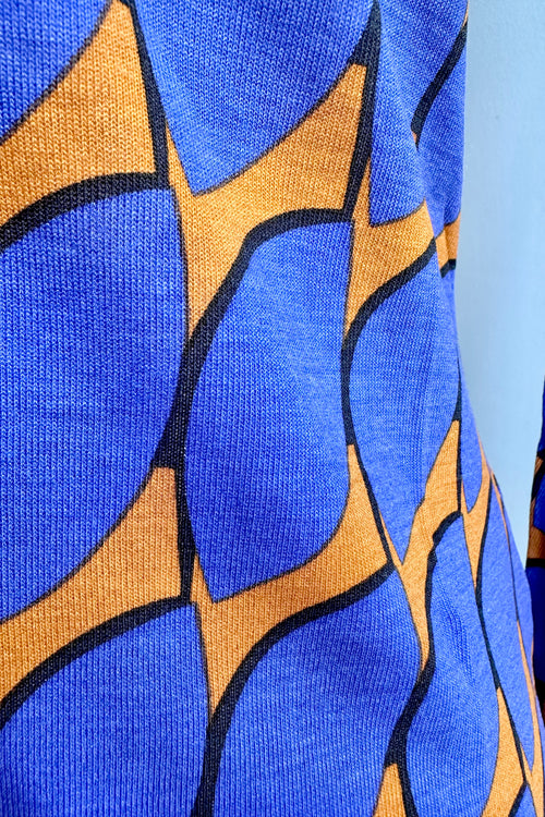 Blue Leaf Print T-Shirt by Compania Fantastica