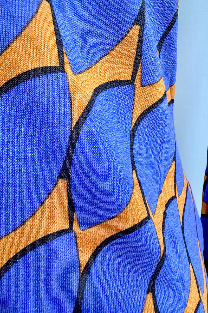 Blue Leaf Print T-Shirt by Compania Fantastica