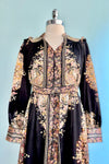 Black and Gold Paisley Shirt Dress by Molly Bracken