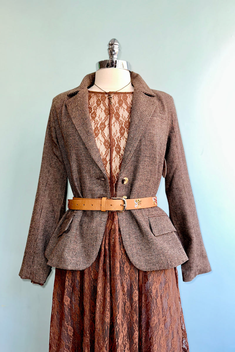 Brown Tweed Wool Lina Blazer by Timeless London