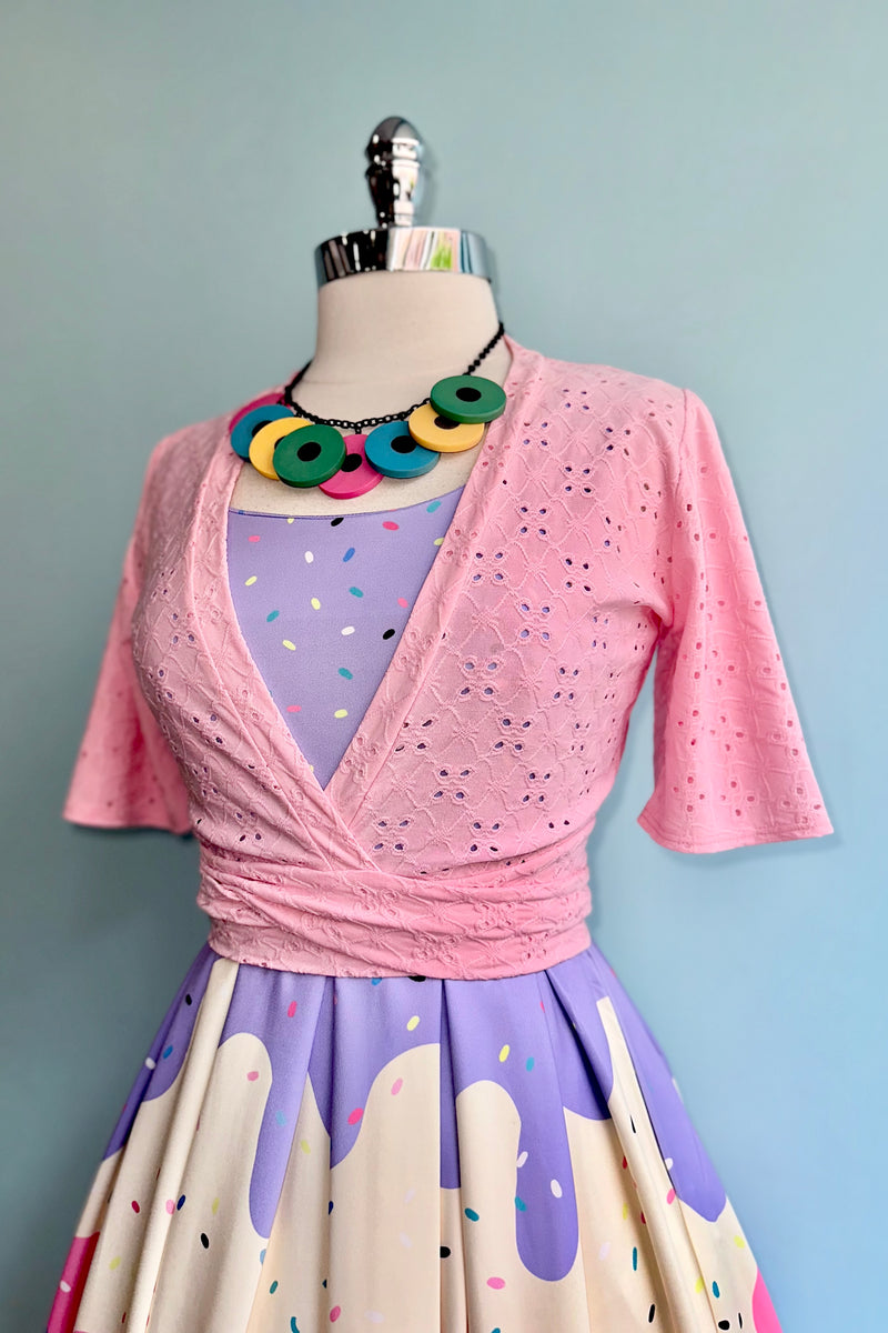 Ice Cream Amanda Dress in Lavender by Dolly & Dotty