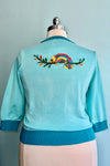 Chameleons Embroidered Skye Cardigan in Blue by Miss Lulo