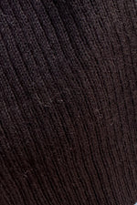 Black Ribbed Knit High Collar Sweater by Compania Fantastica