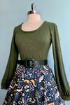 Olive Softie Bishop Sleeve Grace Top by Heart of Haute