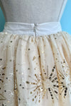 Gold Glitter Mesh Tulle Skirt