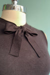 Black Knit Tie Neck Sweater Vest by Tulip B.