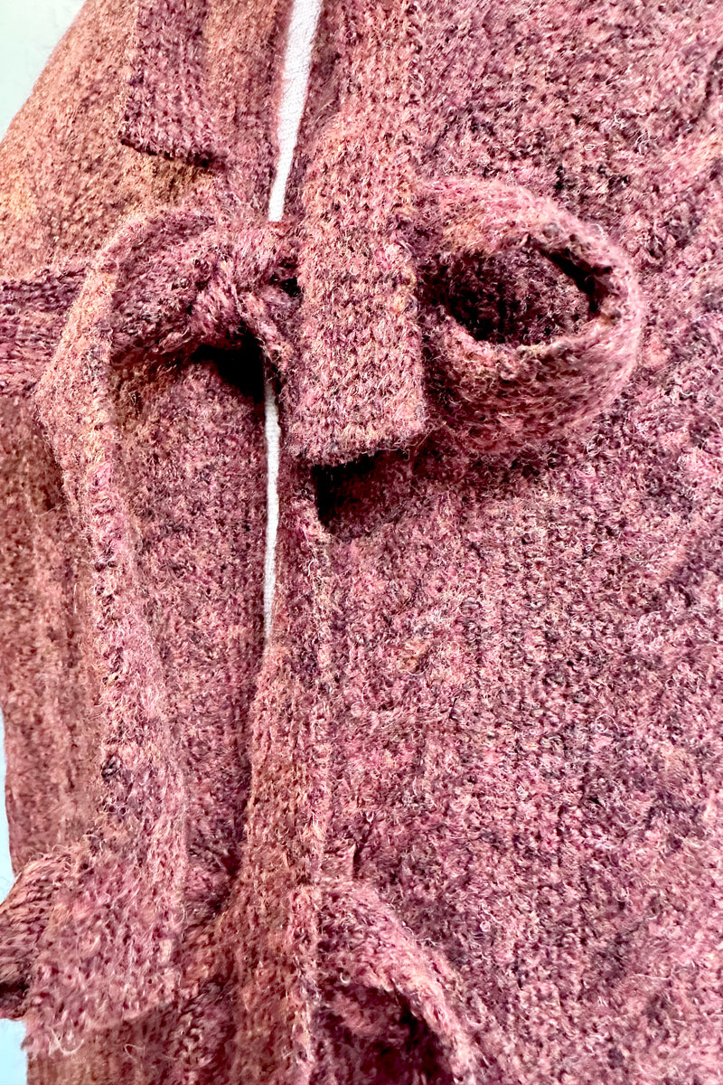 Chestnut Knit Tie Front Vest
