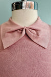 Blush Bow Collared Short Sleeve Sweater by Banned