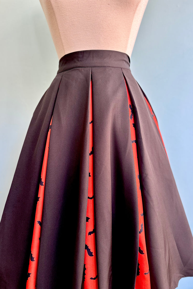 Halloween Black and Orange Contrast Godot Skirt