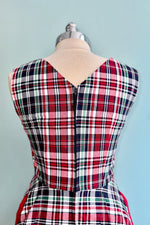 Boat Day Dress in Navy Plaid by Banned