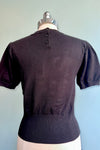 Black Moon Cutout Short Sleeve Sweater