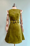 Olive Corduroy Shift Dress by Voodoo Vixen
