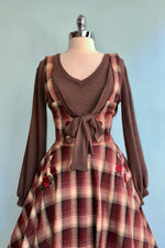 Brown Knit Vest by Heart of Haute