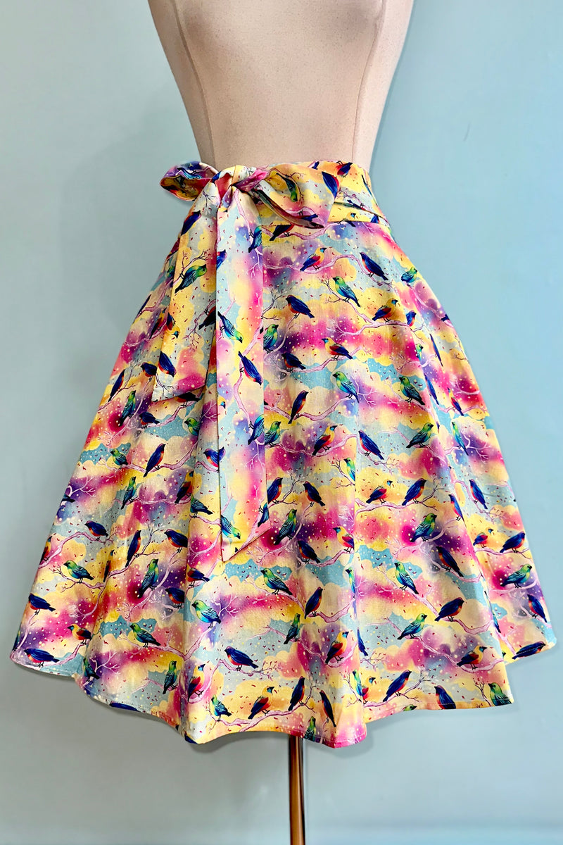 Rainbow Birds Clara Skirt by Miss Lulo