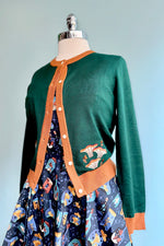 Mushroom Meadow Embroidered Leslie Cardigan by Miss Lulo