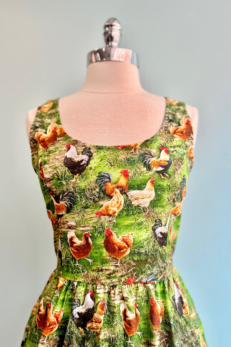 Spring Chicken Fit & Flare Dress by Retrolicious