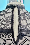 Black Lace Spiderweb Mourning Top by Ains and Elke