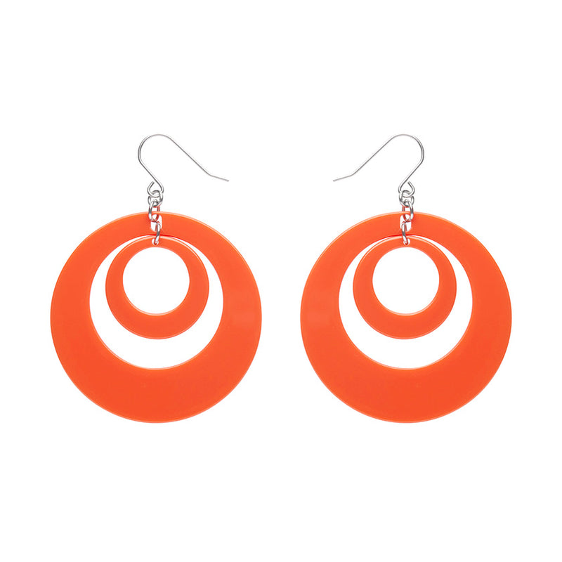 Double Hoop Ripple Drop Earrings by Erstwilder in Multiple Colors!