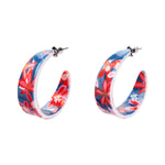 Hoop Stud Floral Essential Earrings by Erstwilder in Multiple Colors!