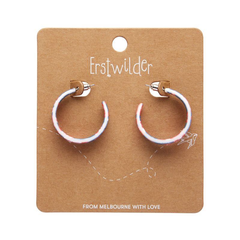 Hoop Stud Floral Essential Earrings by Erstwilder in Multiple Colors!
