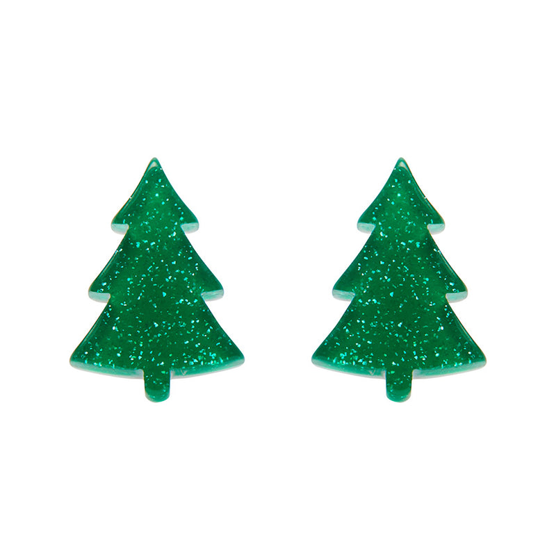 Christmas Tree Stud Essential Earrings by Erstwilder in Multiple Colors