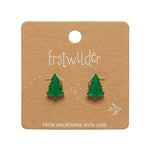 Christmas Tree Stud Essential Earrings by Erstwilder in Multiple Colors