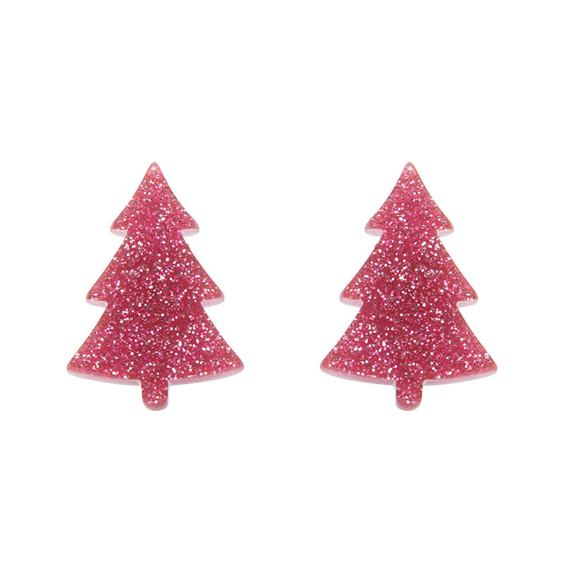 Christmas Tree Stud Essential Earrings by Erstwilder in Multiple Colors