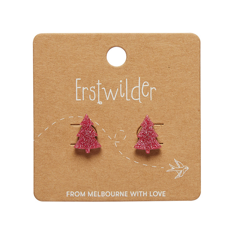 Christmas Tree Stud Essential Earrings by Erstwilder in Multiple Colors