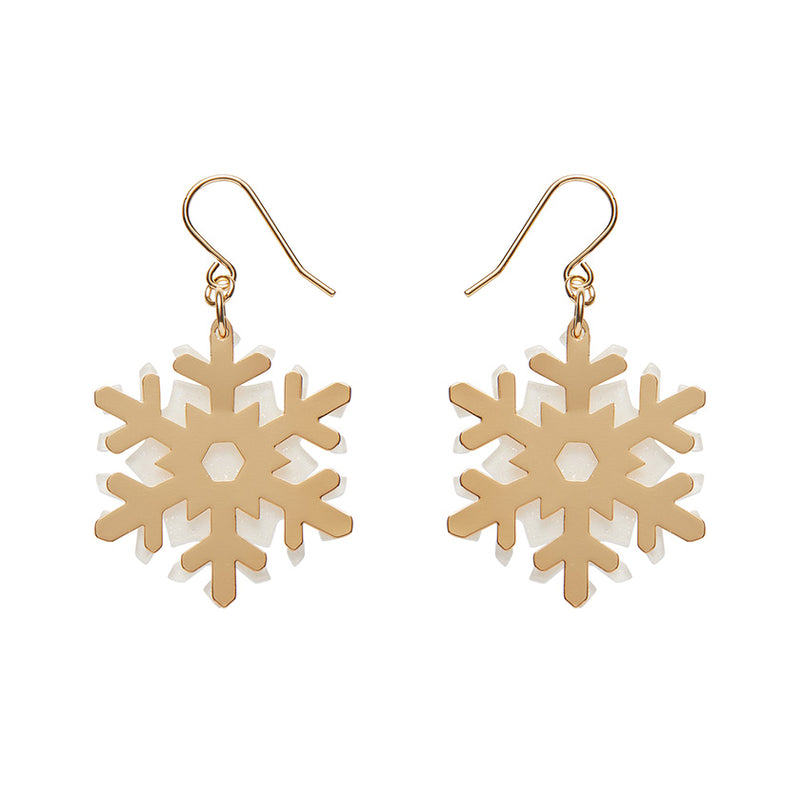 Snowflake Drop Essential Earrings by Erstwilder in Multiple Colors