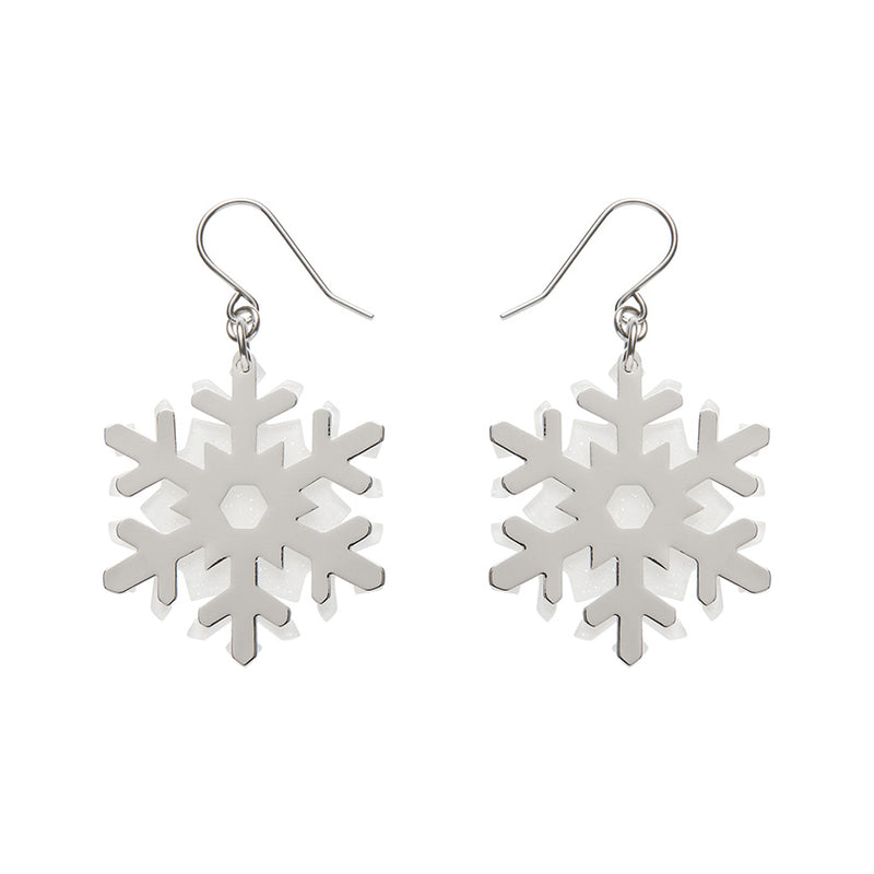 Snowflake Drop Essential Earrings by Erstwilder in Multiple Colors