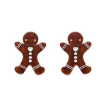 Gingerbread Man Stud Essential Earrings by Erstwilder