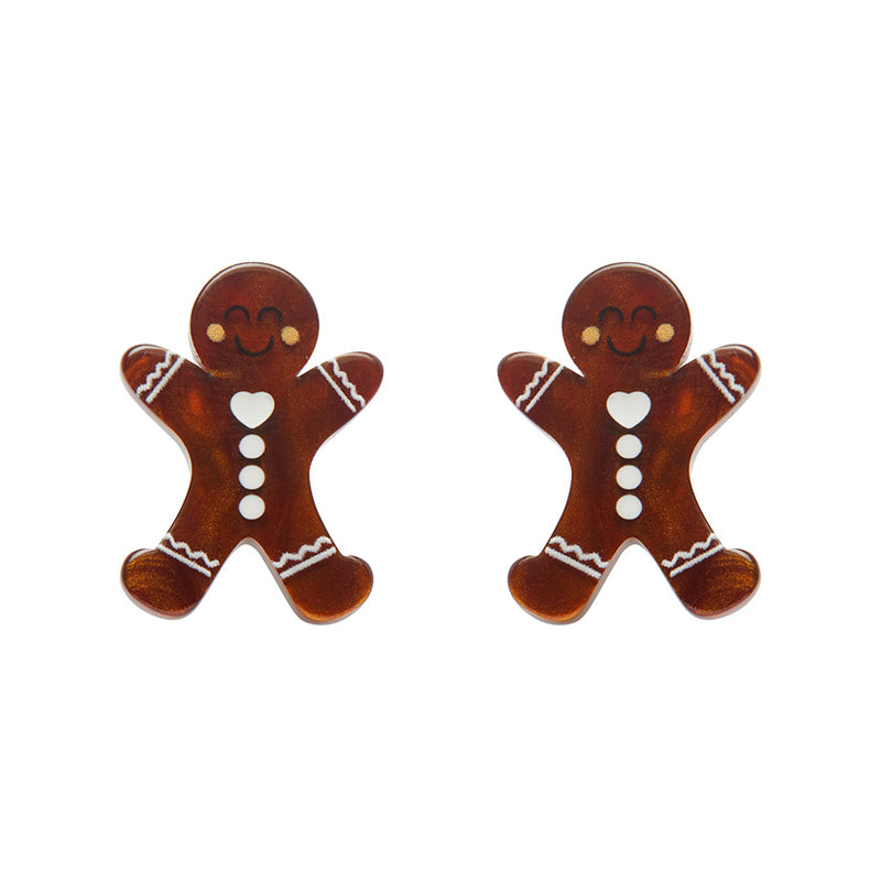 Gingerbread Man Stud Essential Earrings by Erstwilder