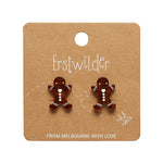 Gingerbread Man Stud Essential Earrings by Erstwilder