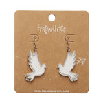 White Dove Drop Essential Earrings by Erstwilder