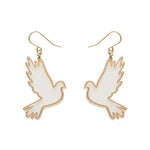 White Dove Drop Essential Earrings by Erstwilder